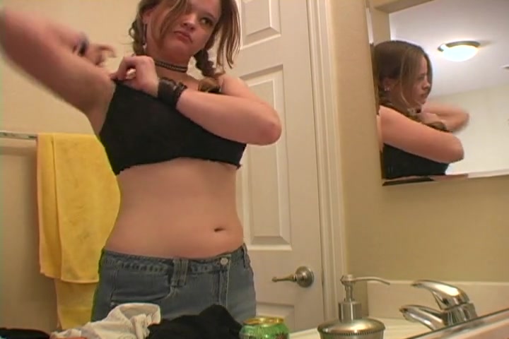 Showing my huge beautiful teen 18+ tits