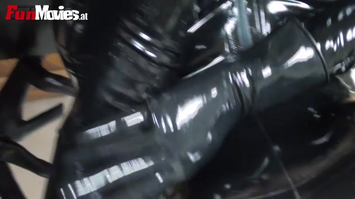 Jana Puff in FunMovies video:Catsuit Slave