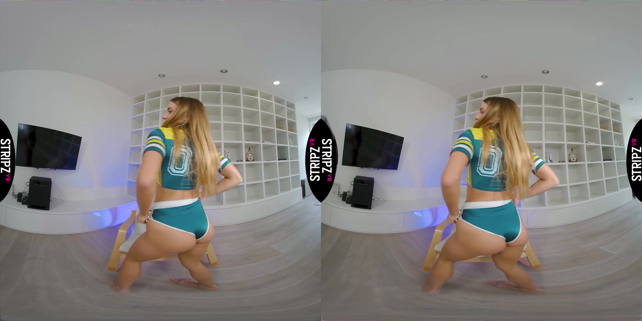 Naughty Corner - Pornstar with Amazing Legs Solo Striptease