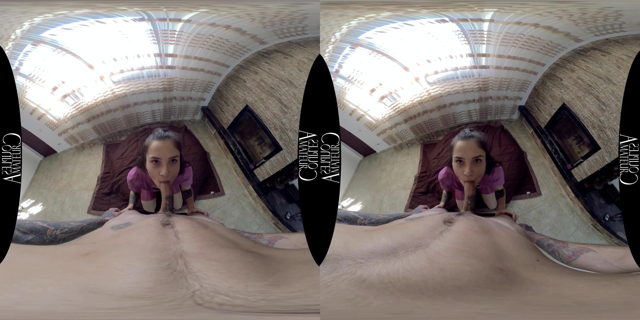 Skinny Brunette Morning Bathroom Sex - AmateurCouplesVR
