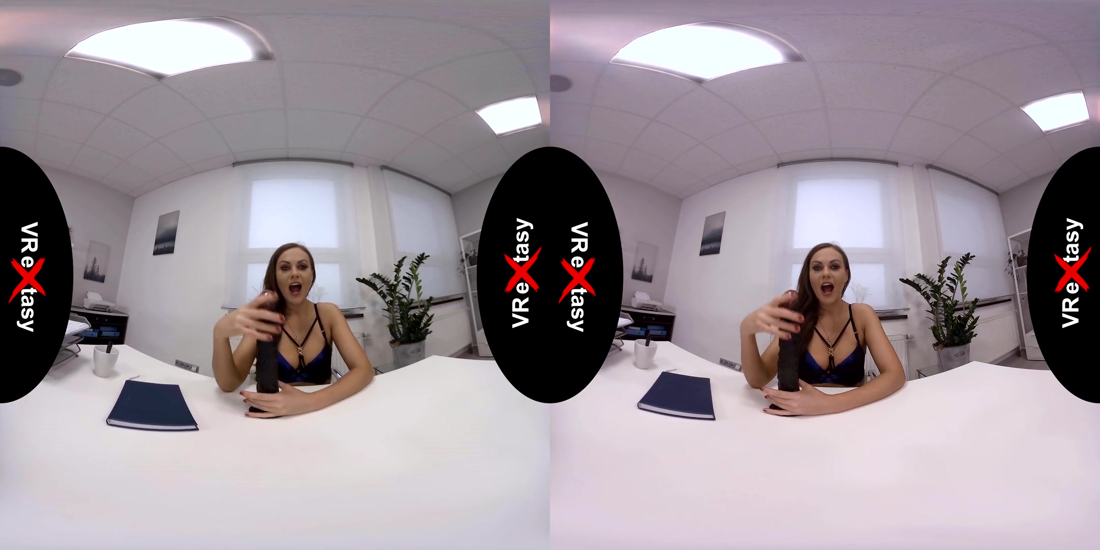 Tina Kay - JOI in the Office - Toying Shaved Femdom