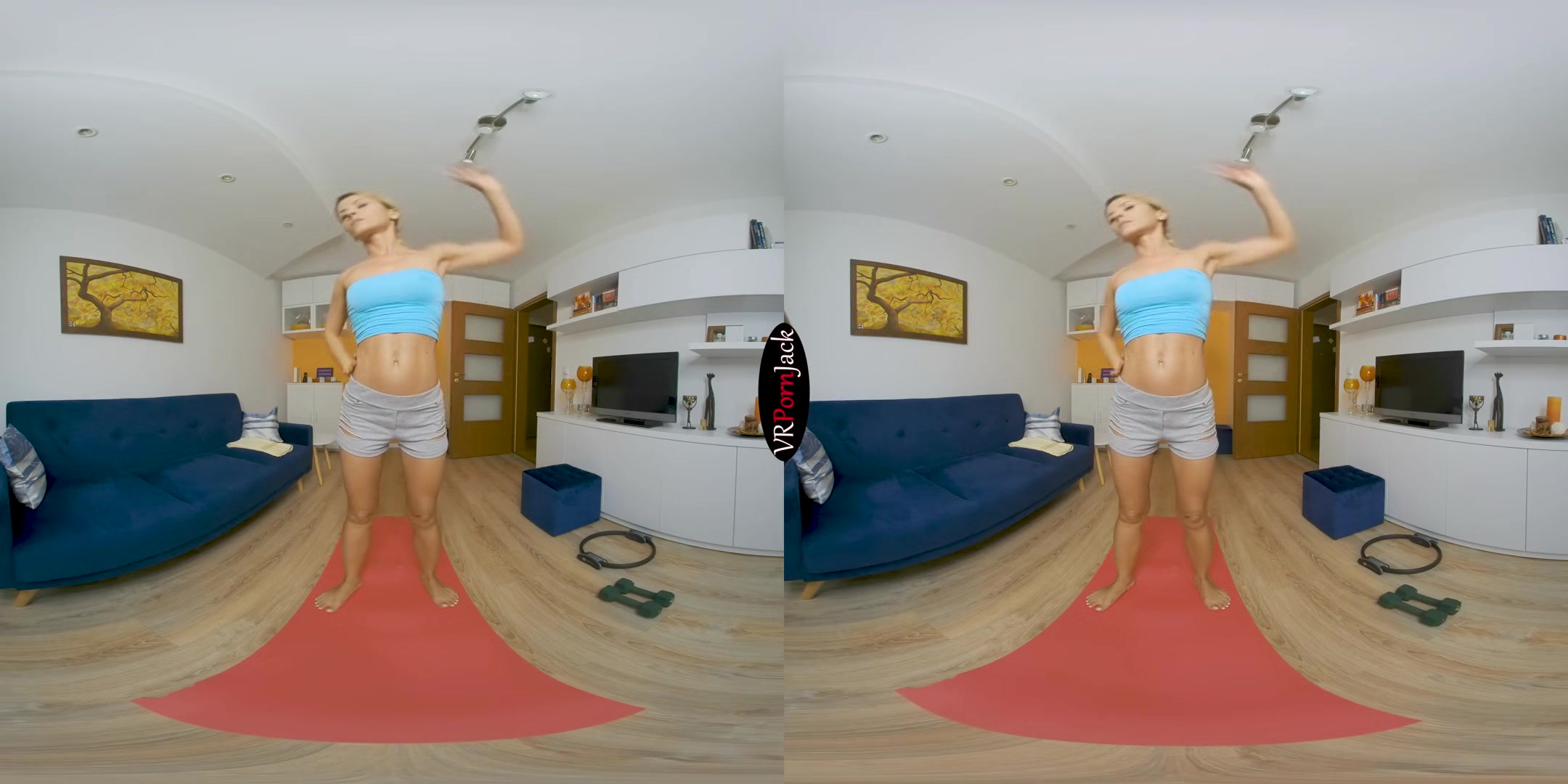 Yoga's Over... Let's Fuck! - Blonde Babe in Yoga Shorts 3D Porn
