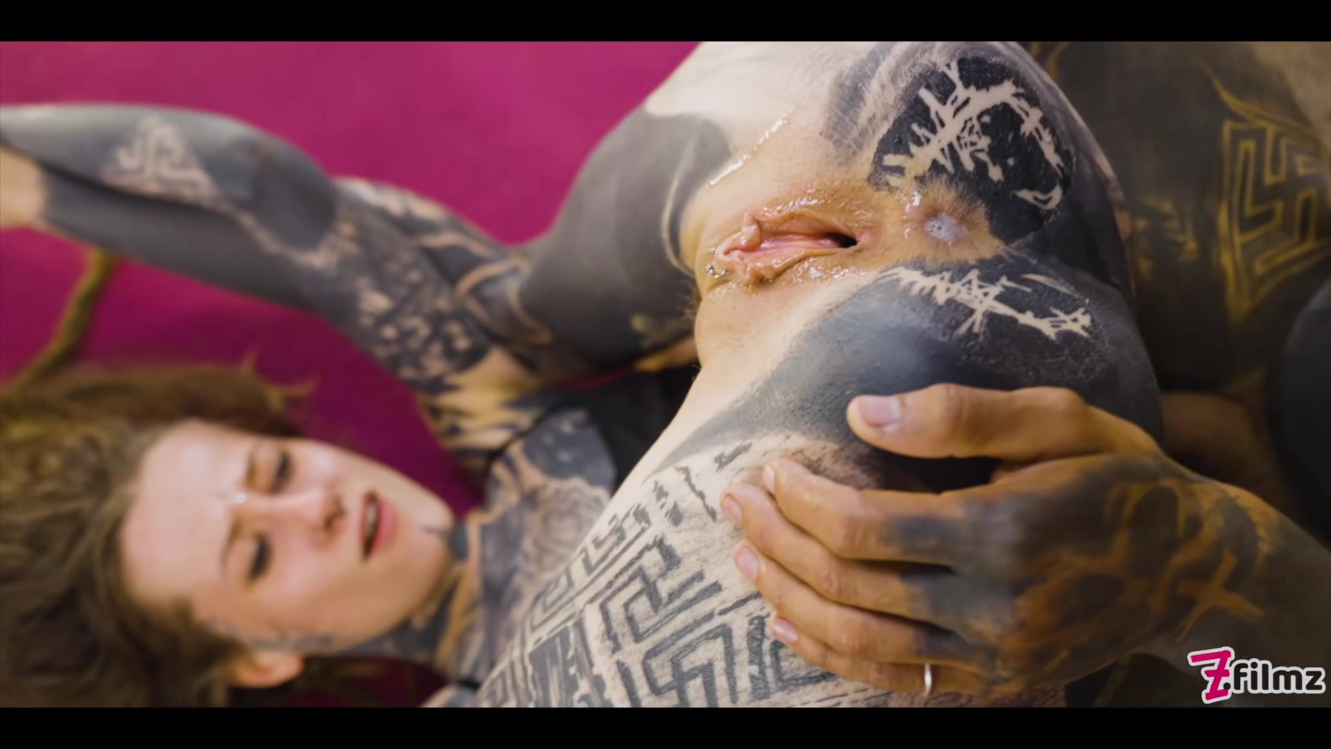 Tattoed Couple Hard Fucking And Anal Play
