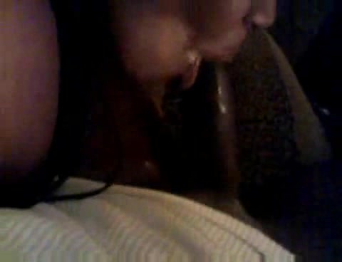 Ebony pussycat eats a black schlong in the close-up porn vid