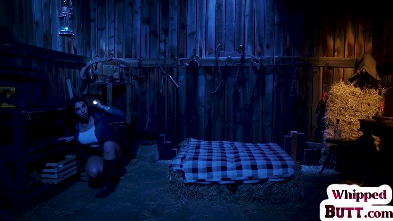 Lezdom BDSM pussytoying in the stable by lingerie lezdom