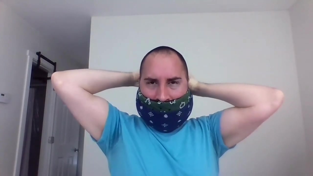 Selfgagged With Twenty Bandanas