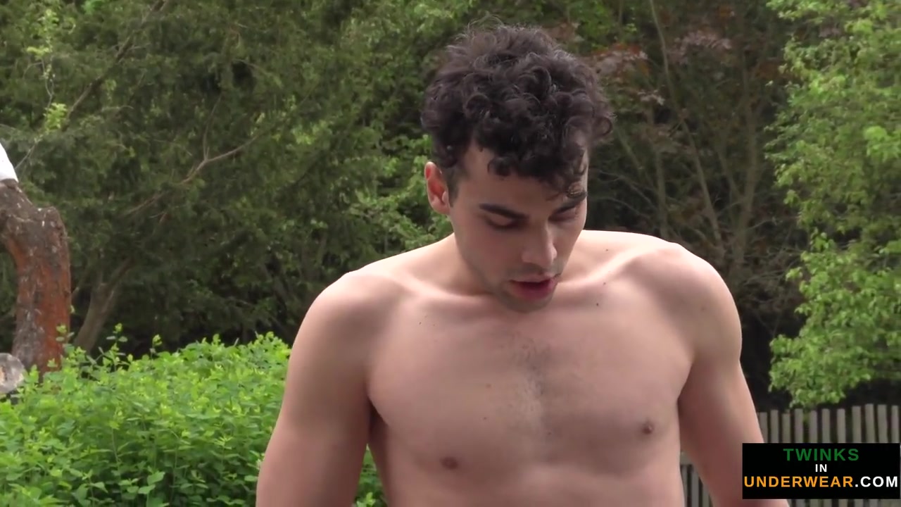 Skinny Twink In Shorts Face-fucks Off Jock Outdoors