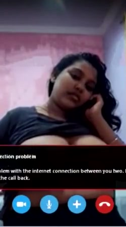 Desi very big boobs girl caught on skype