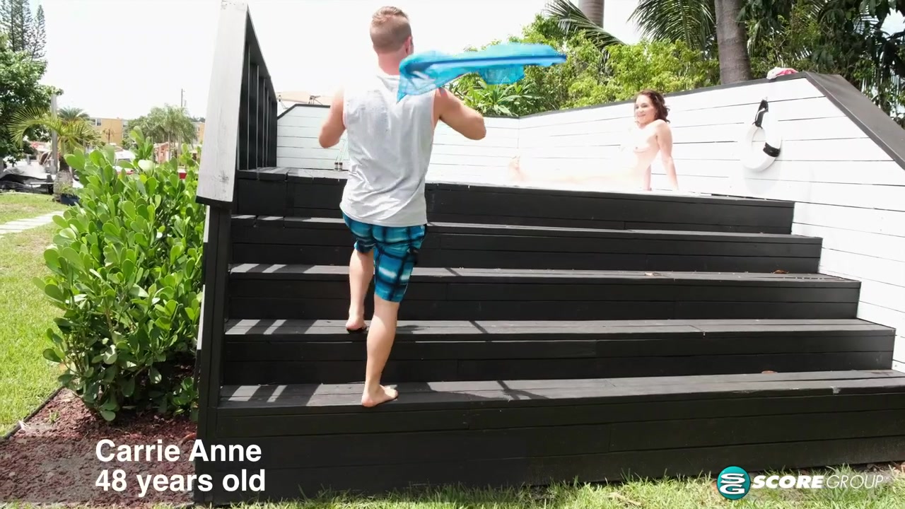 Carrie Anne fucks the pool boy - 40SomethingMag