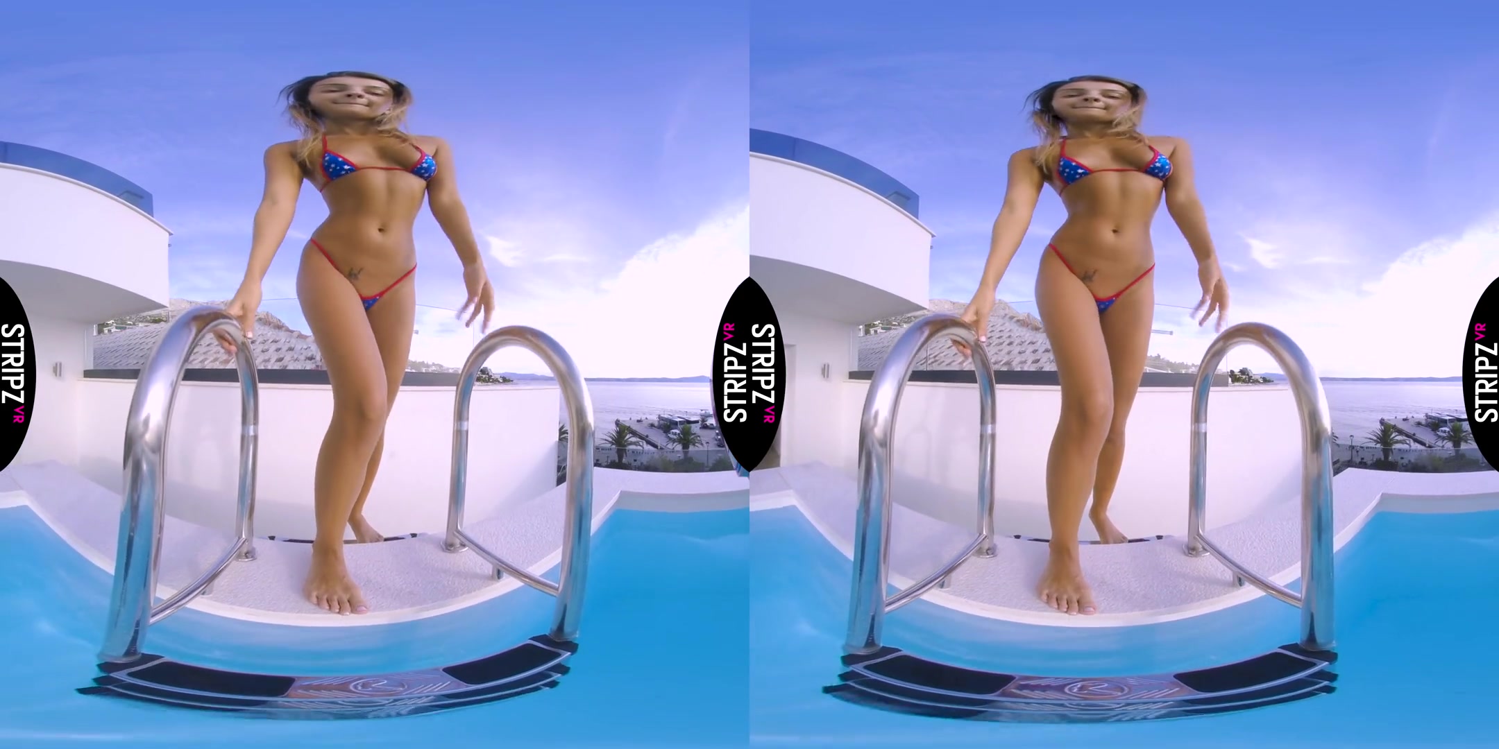 Pool Party! - teen 18+ Babe Strips out of her Bikini for You