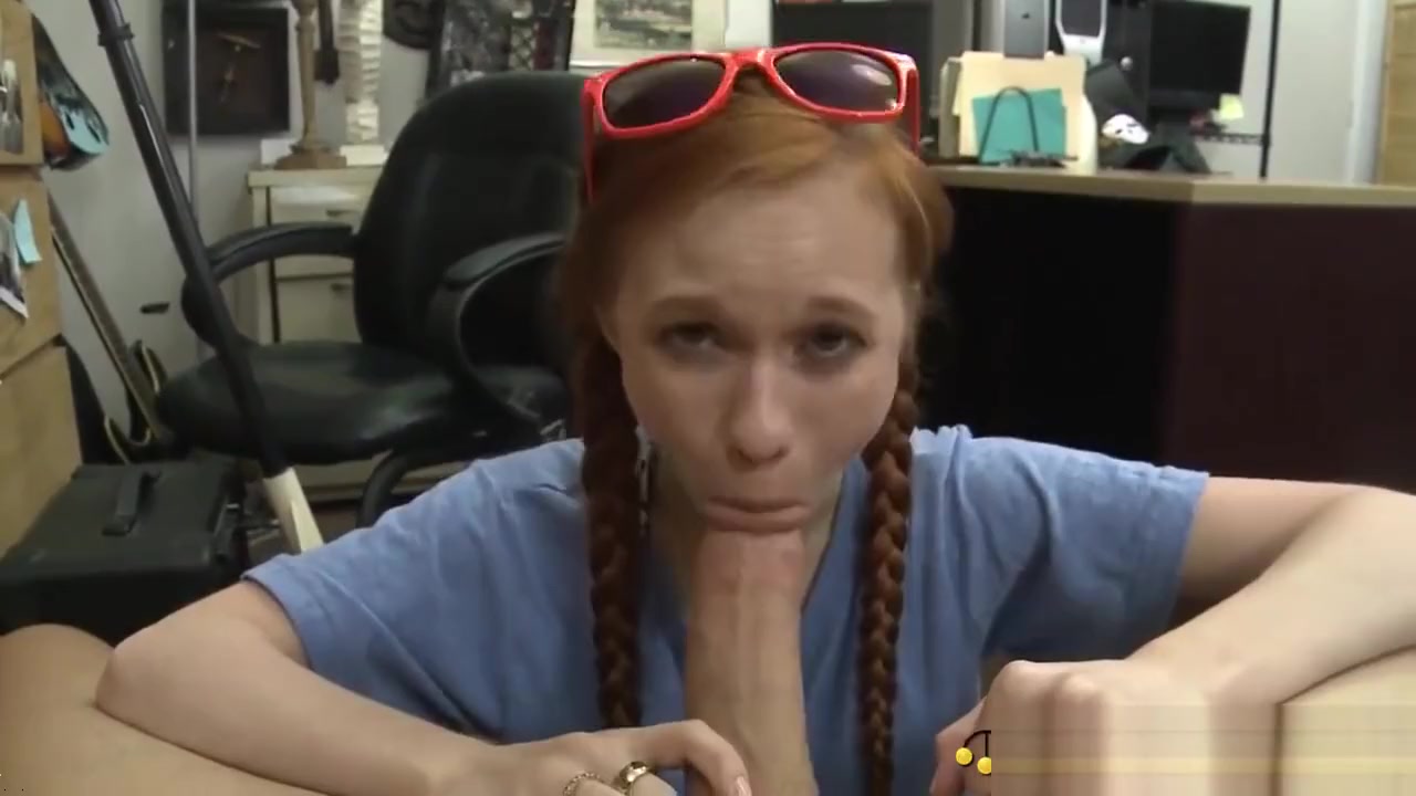 Cute Ginger teen 18+ Takes A Huge Cock Inside Her Mouth & Wet Pussy