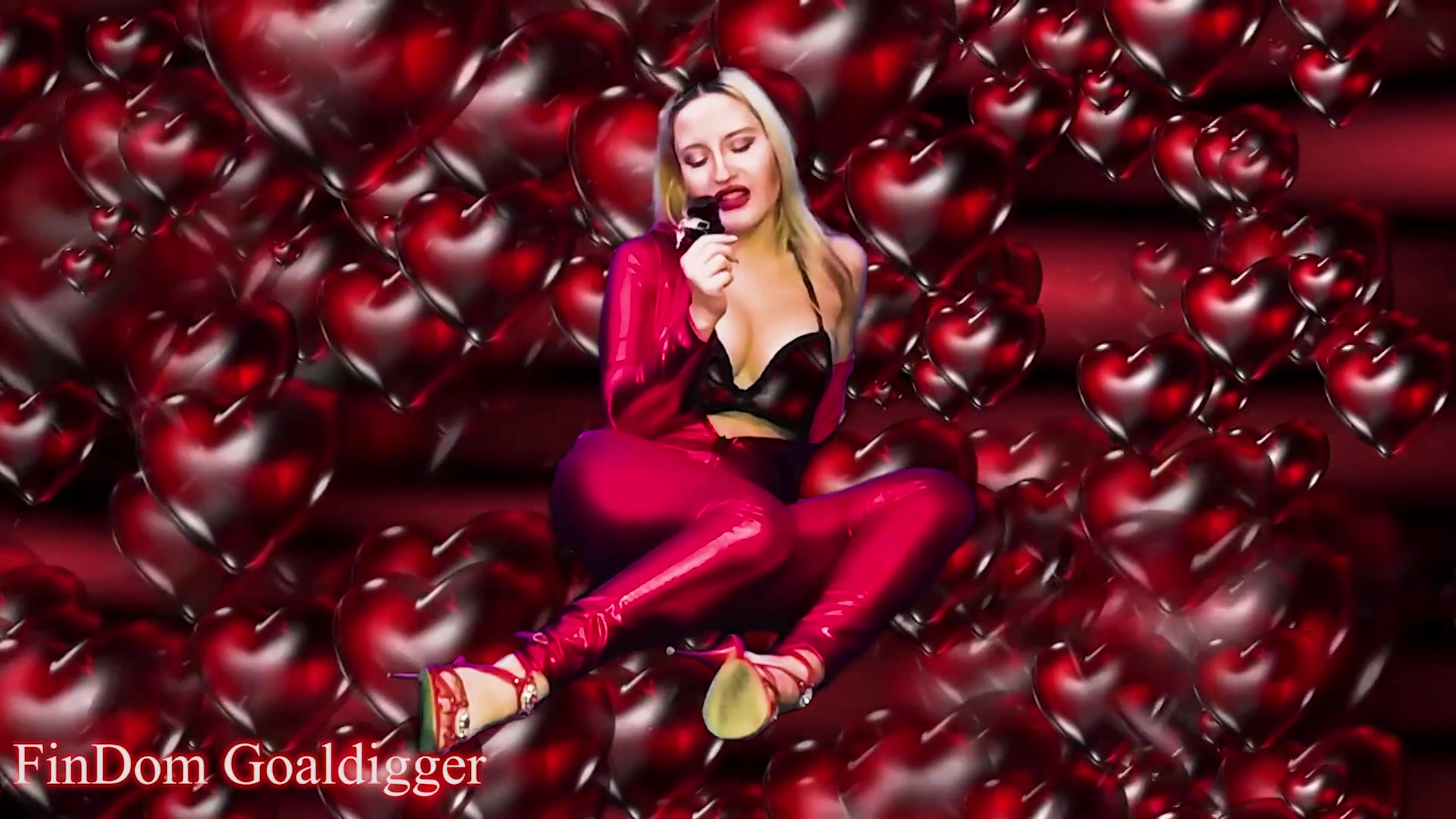 Jerk Off On My Sexy Red Catsuit Before Locked In Chastity - Sex Movies Featuring Findom Goaldigger
