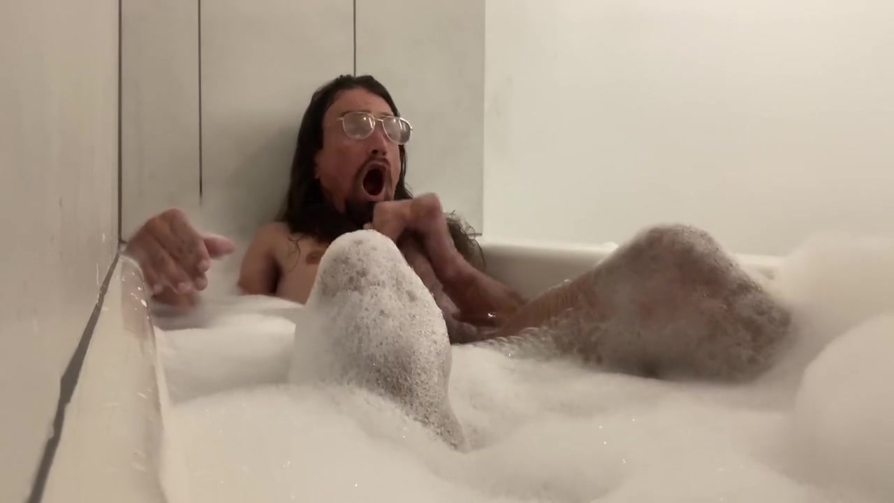 Having Fun With My Dick In The Bubble Bath