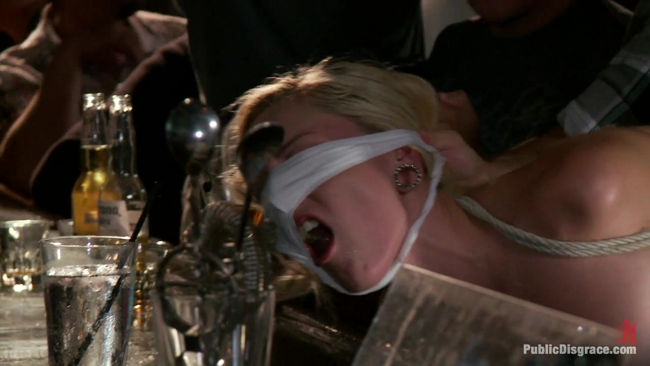 Hot Blonde Disgraced In Bar - PublicDisgrace