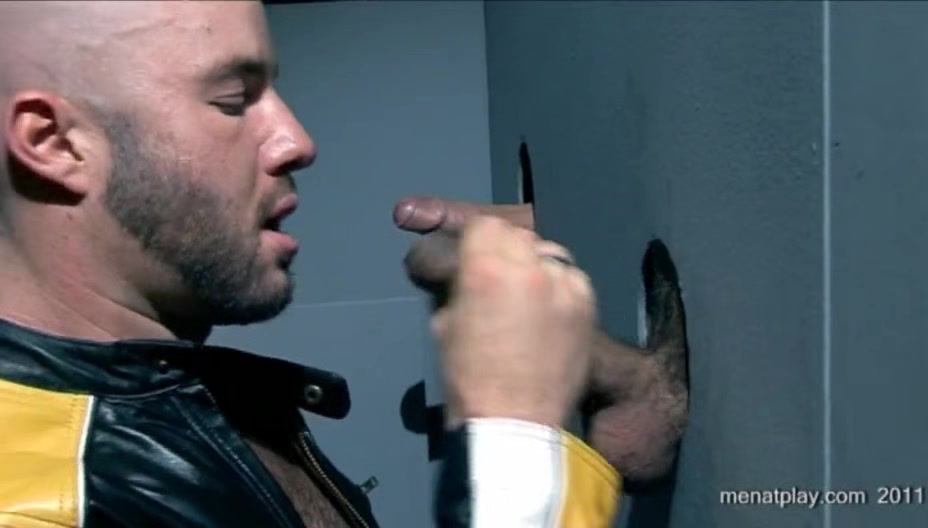 leather biker glory hole cocksucker