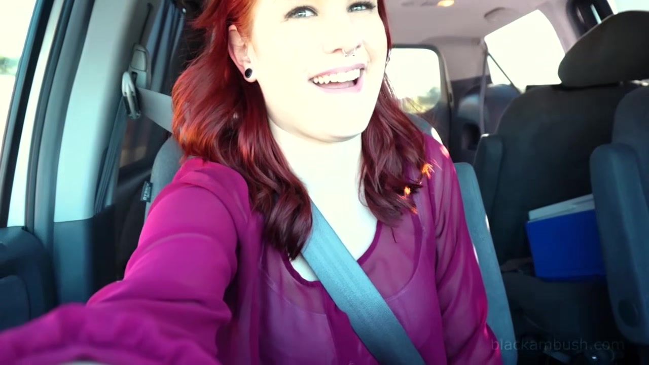 Cute 18 yo Redhead Jules Gets Fucked In Parking Lot By Big Black Cock!