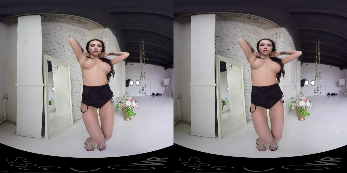 Tattooed Brunette Gets Naked