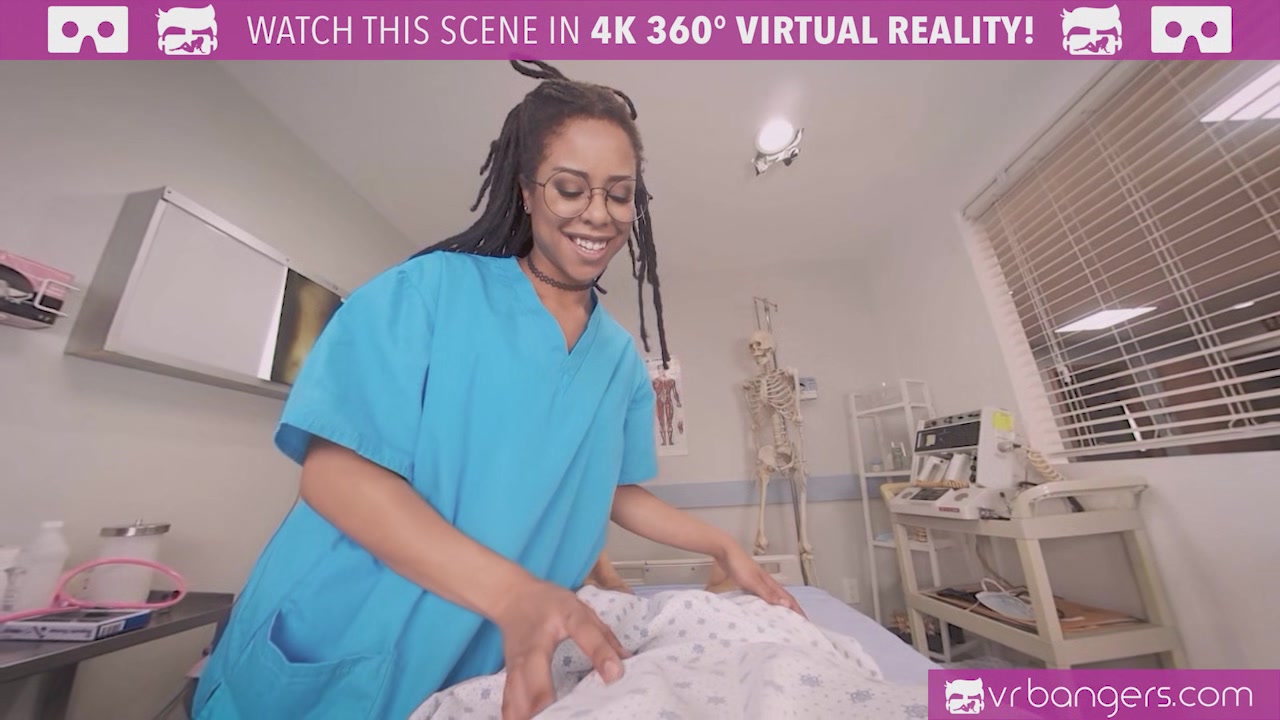 VRBangers.com - Hot Ebony Nurse fucking a patient