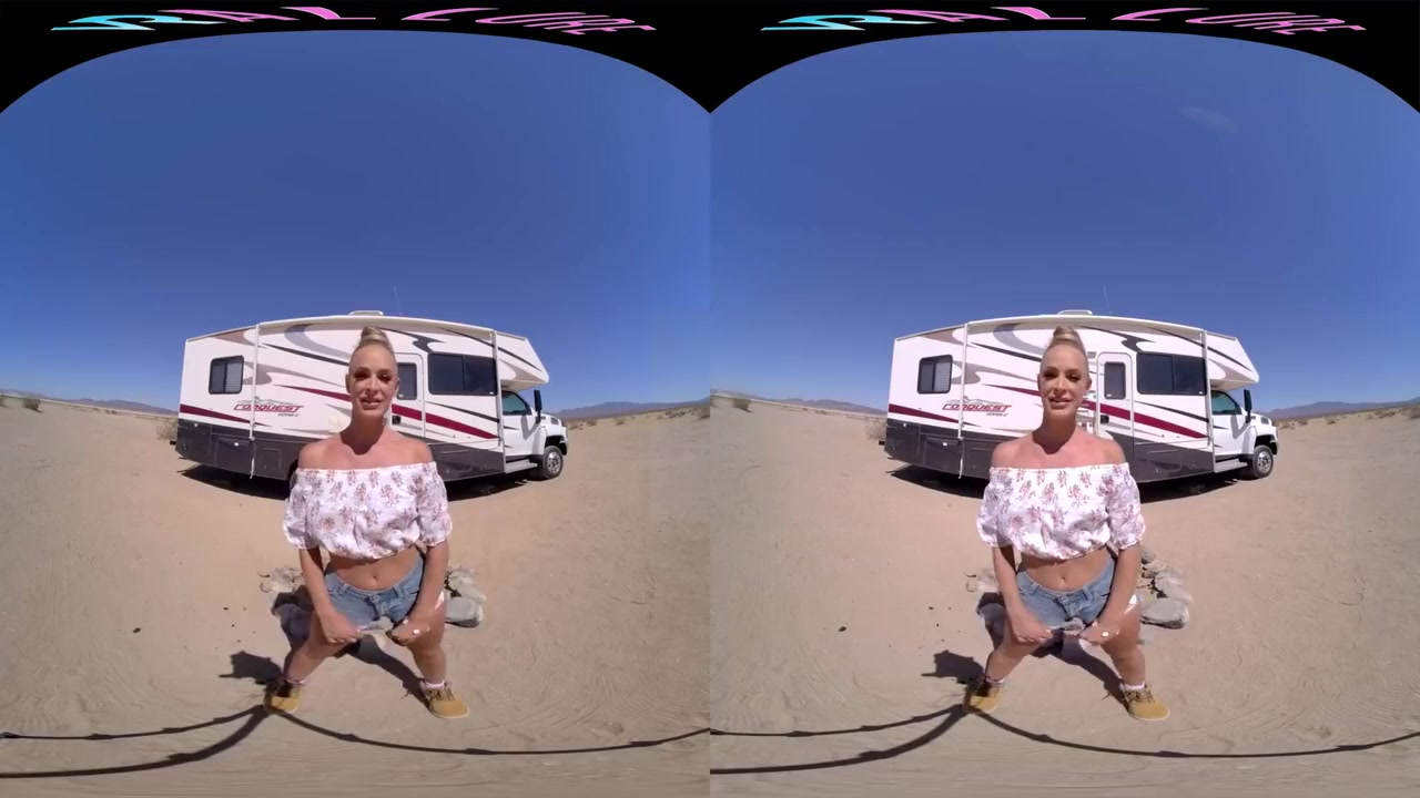 Emma Hix And Virtual Reality - Skinny Blonde Masturbates With A Vibrator In Her Rv