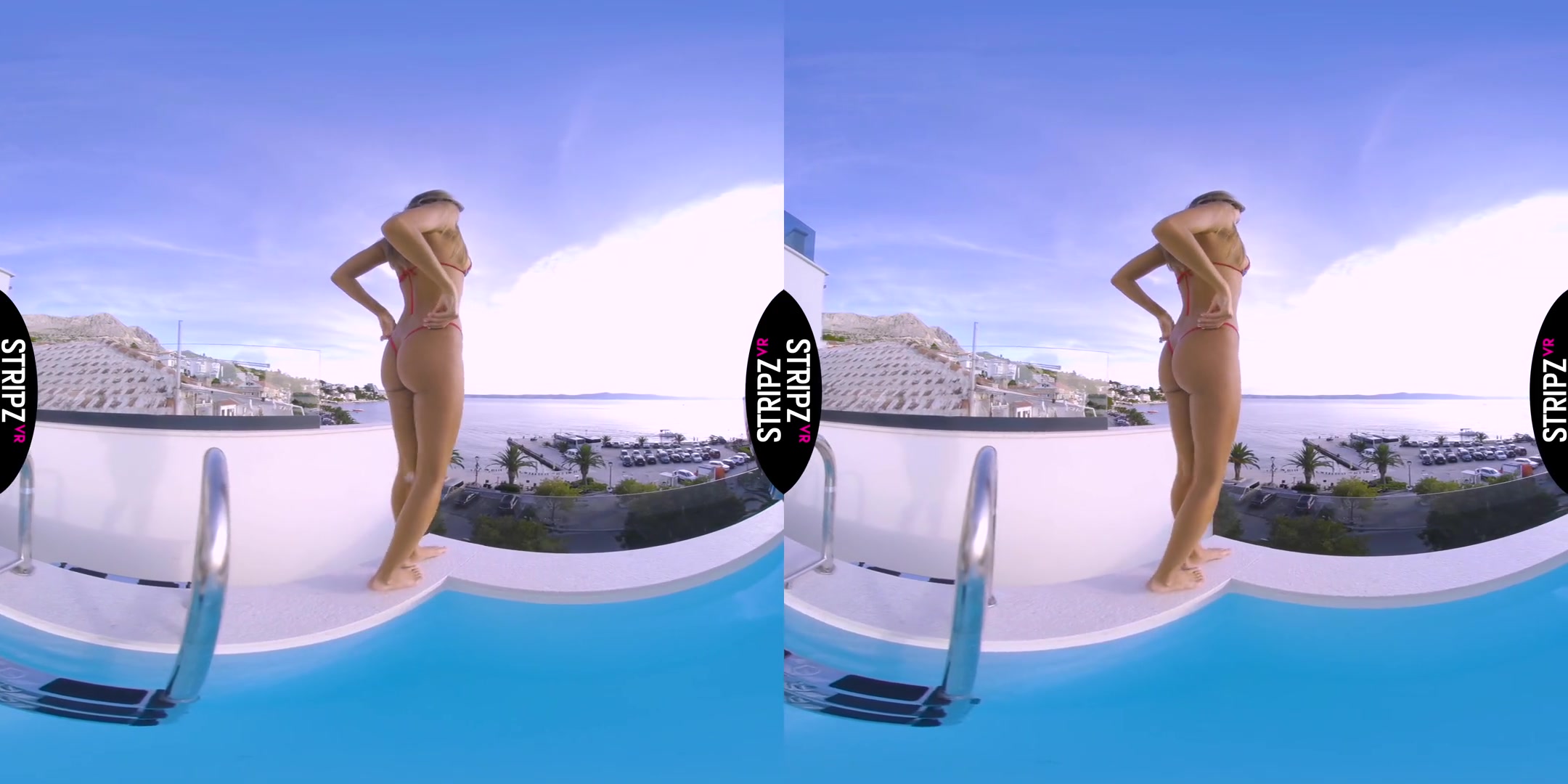 Pool Party! - teen 18+ Babe Strips out of her Bikini for You