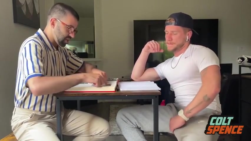 Colt Spence In Nerd Tutors Sweaty Jock