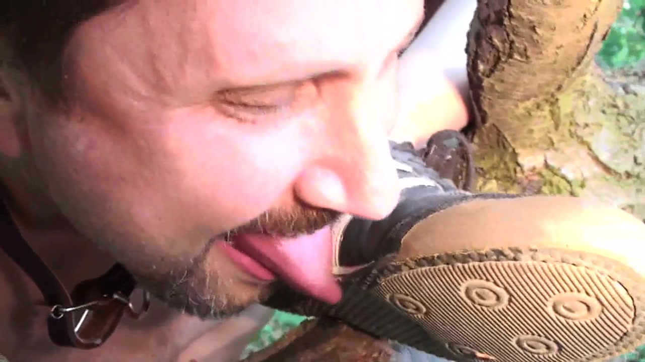 Slave licks clean dirty shoes by Foot Girls