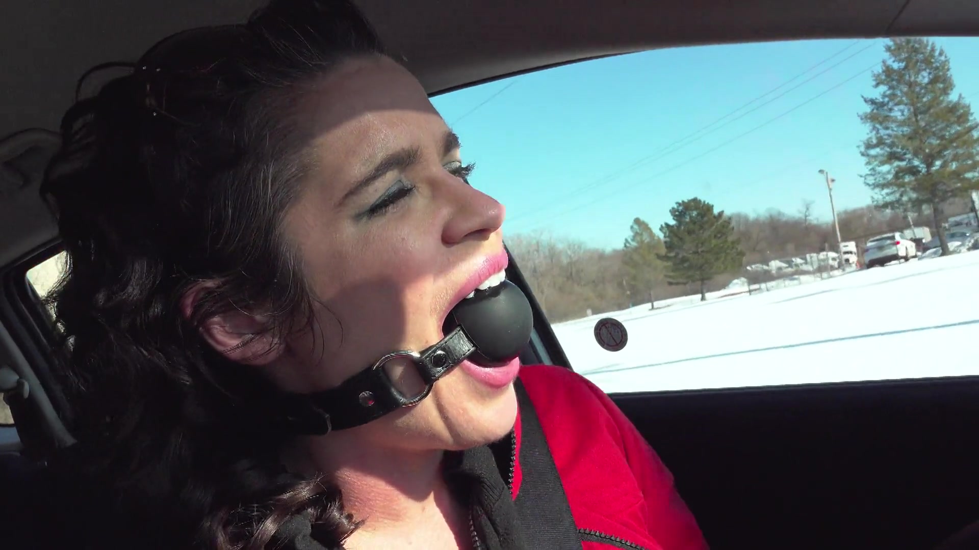Ball Gagged Driving Challenge - Sammi Starfish