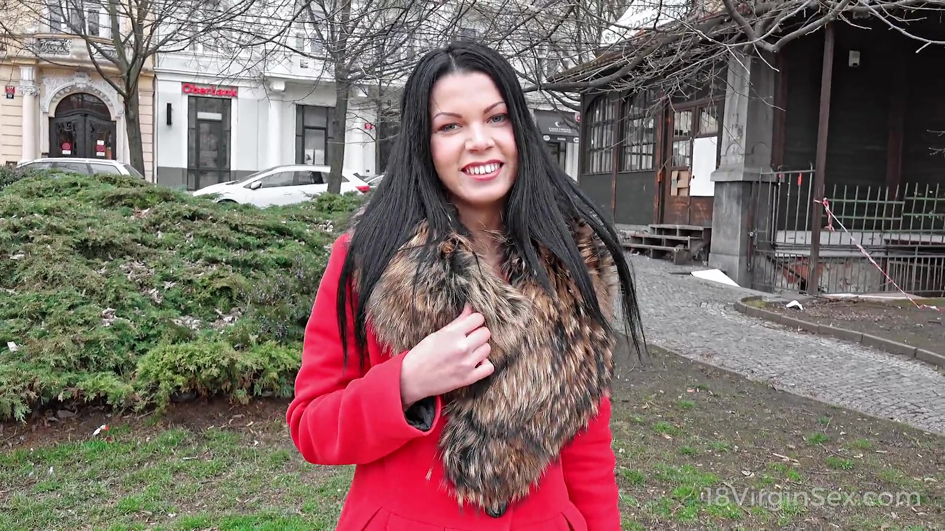 Hot brunette reveals her naked beauty on camera