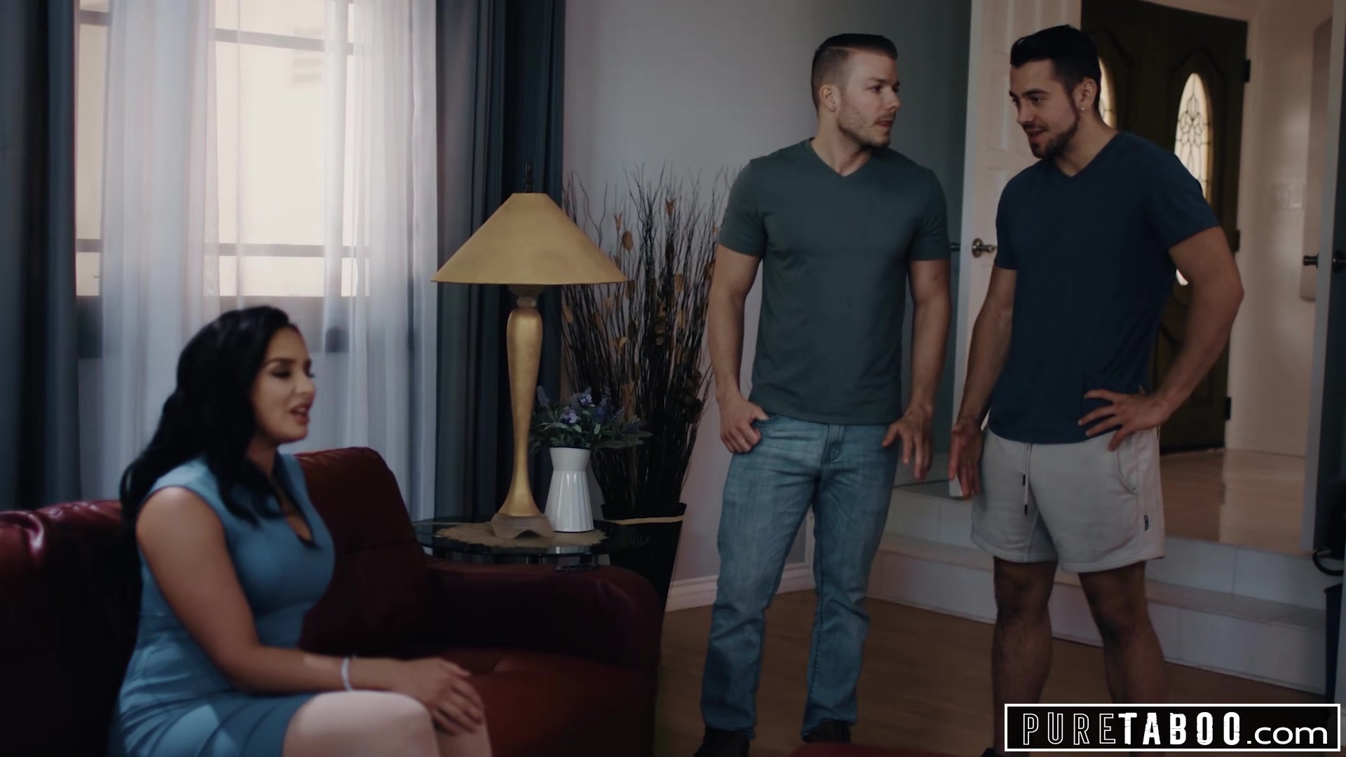 PURE TABOO Stepmom Sheena Ryder Surrenders To Stepson's DP Threesome Request