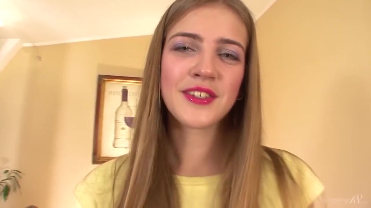 Hard Fucking Stunning Blonde Coed Hanna On Her Couch!