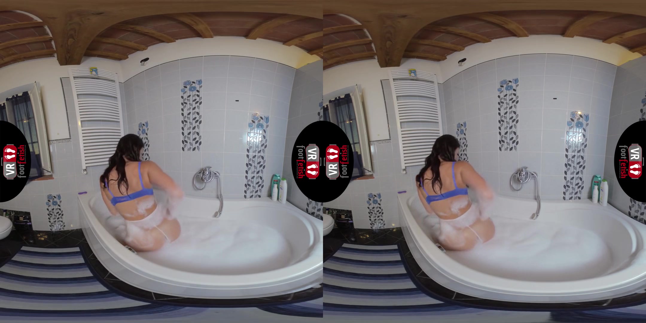 Insanely Sexy Lilian Takes A Bath With Her Nylons On; Leg and Foot Fetish Virtual Reality Solo