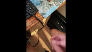 I cum all over my floor and leg