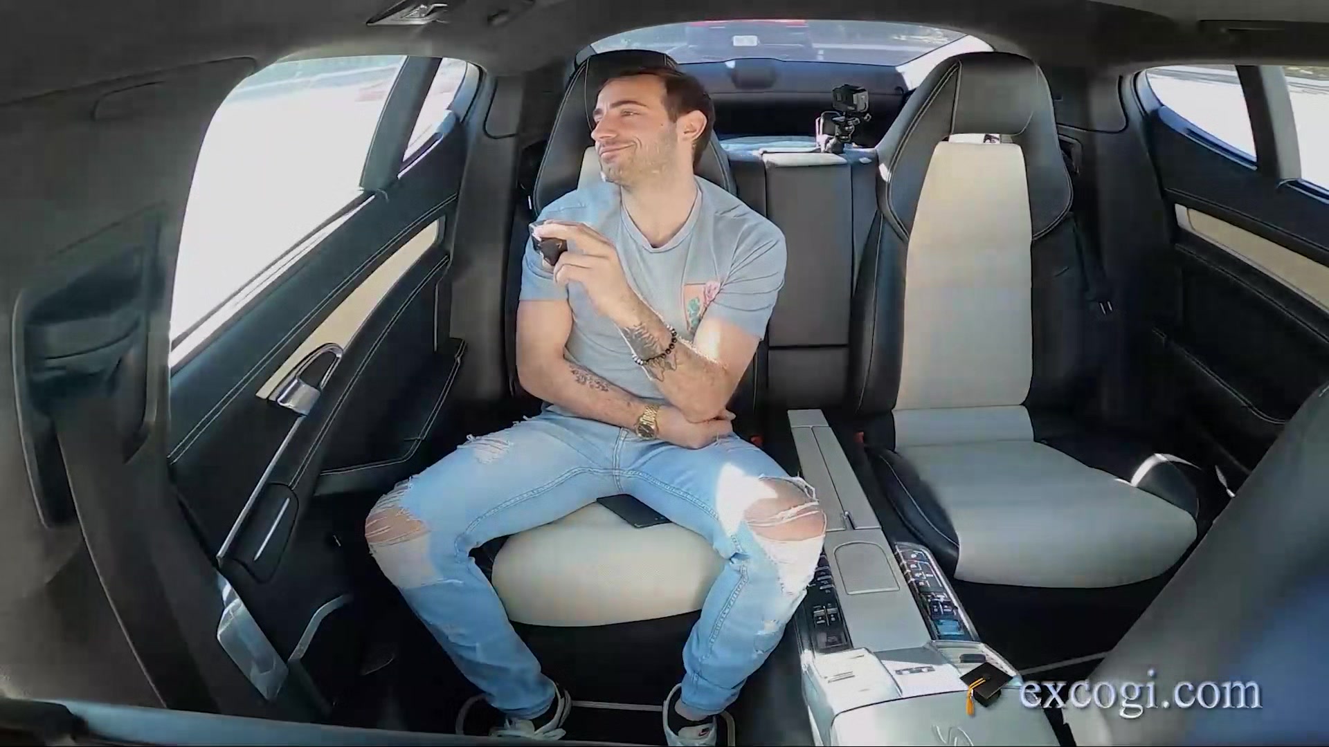 ExCoGi - Brunette Slut Bella Mercury Pussy Fucked In A Car!
