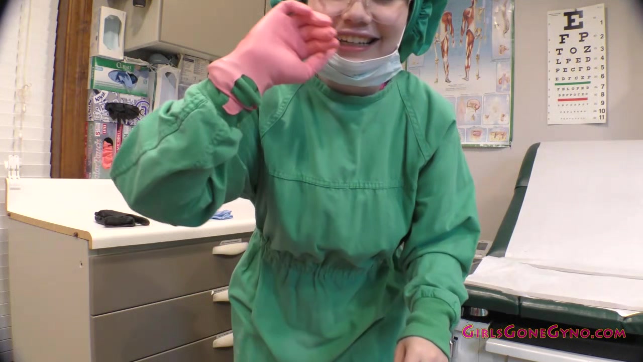 Nurse Lenna Lux Trying On Gloves - Part 1 of 1