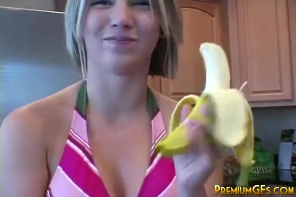Sweet Babe Licking Banana Photoshoot