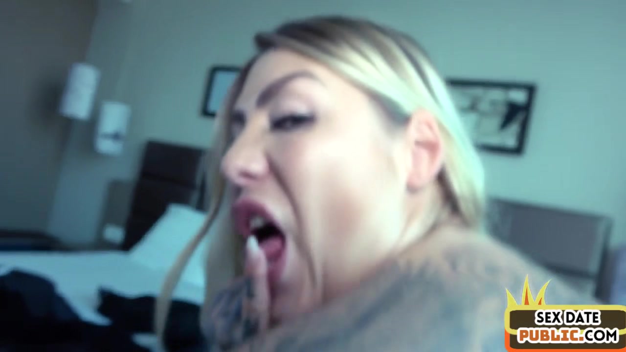 Public German MILF with tattooed body POV fucked in hotel