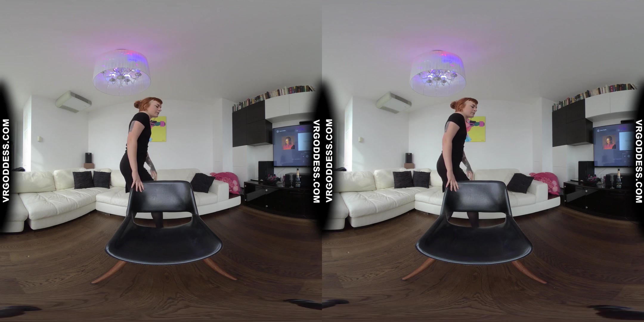 Short Hair Ginger Ripped Stockings Strip Tease Champagne Bottle Fucking