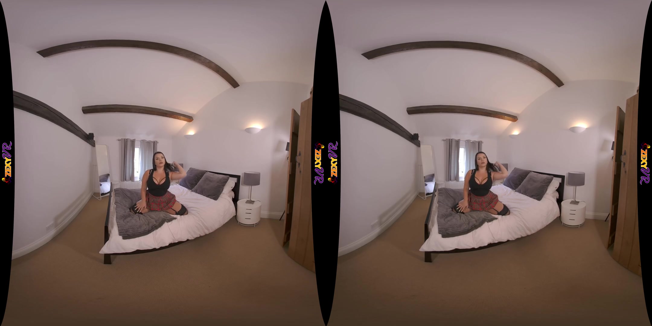 BIG Personality - Huge Tits Stripping on the Bed