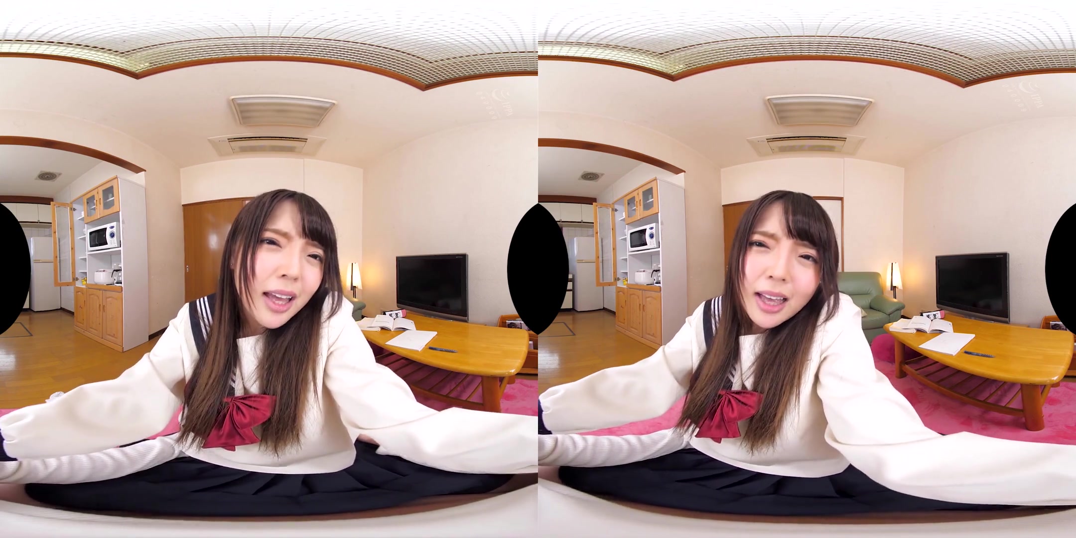 Ria Misaka Showing off her Panties and Tits in her Uniform 3 - SexLikeReal