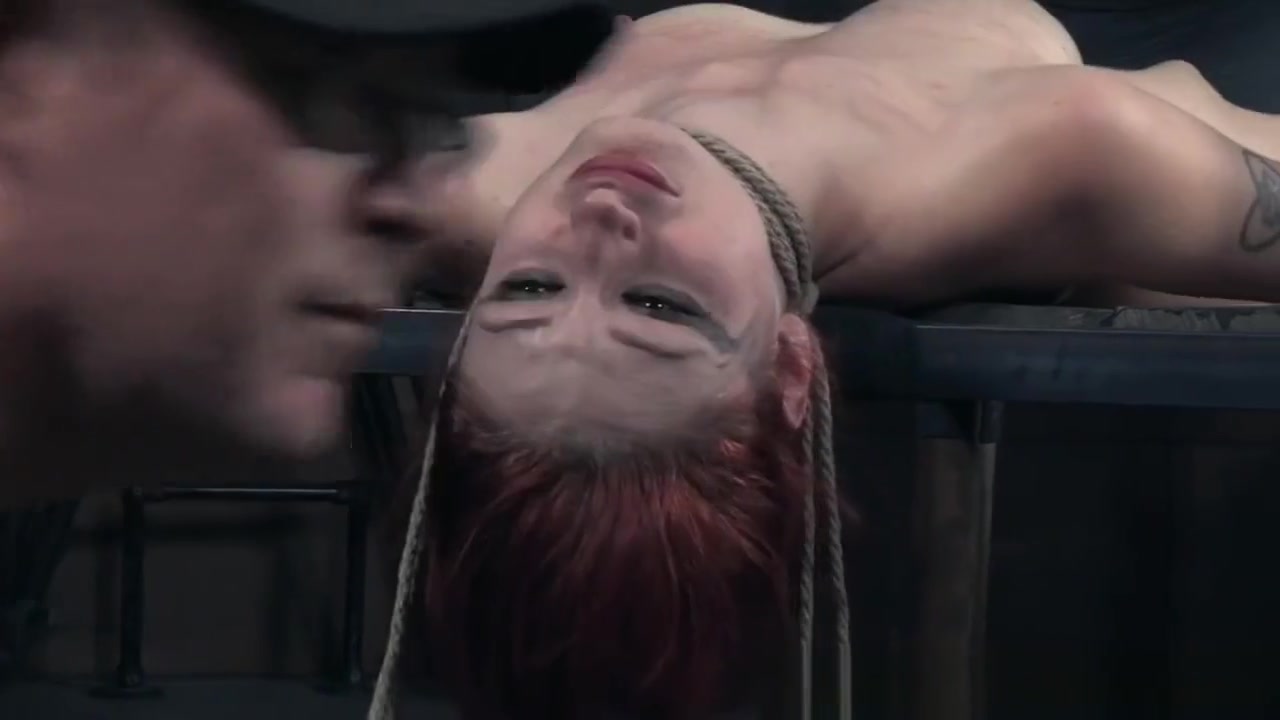 Suspended Redhead Clit Punished With Electro