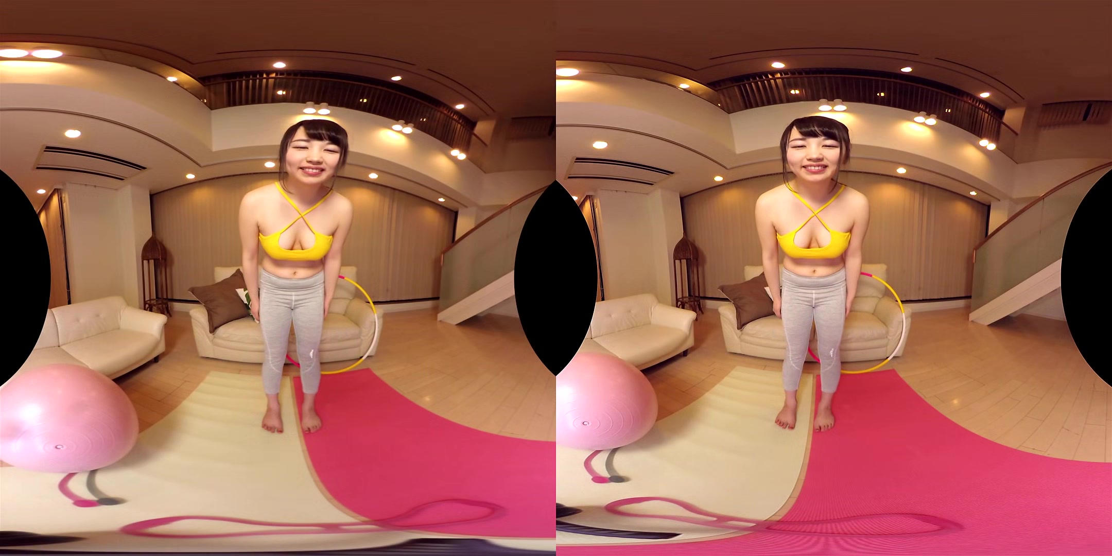Unable To Focus During Our Private Lesson - Asian Babe Bikini Workout Tease