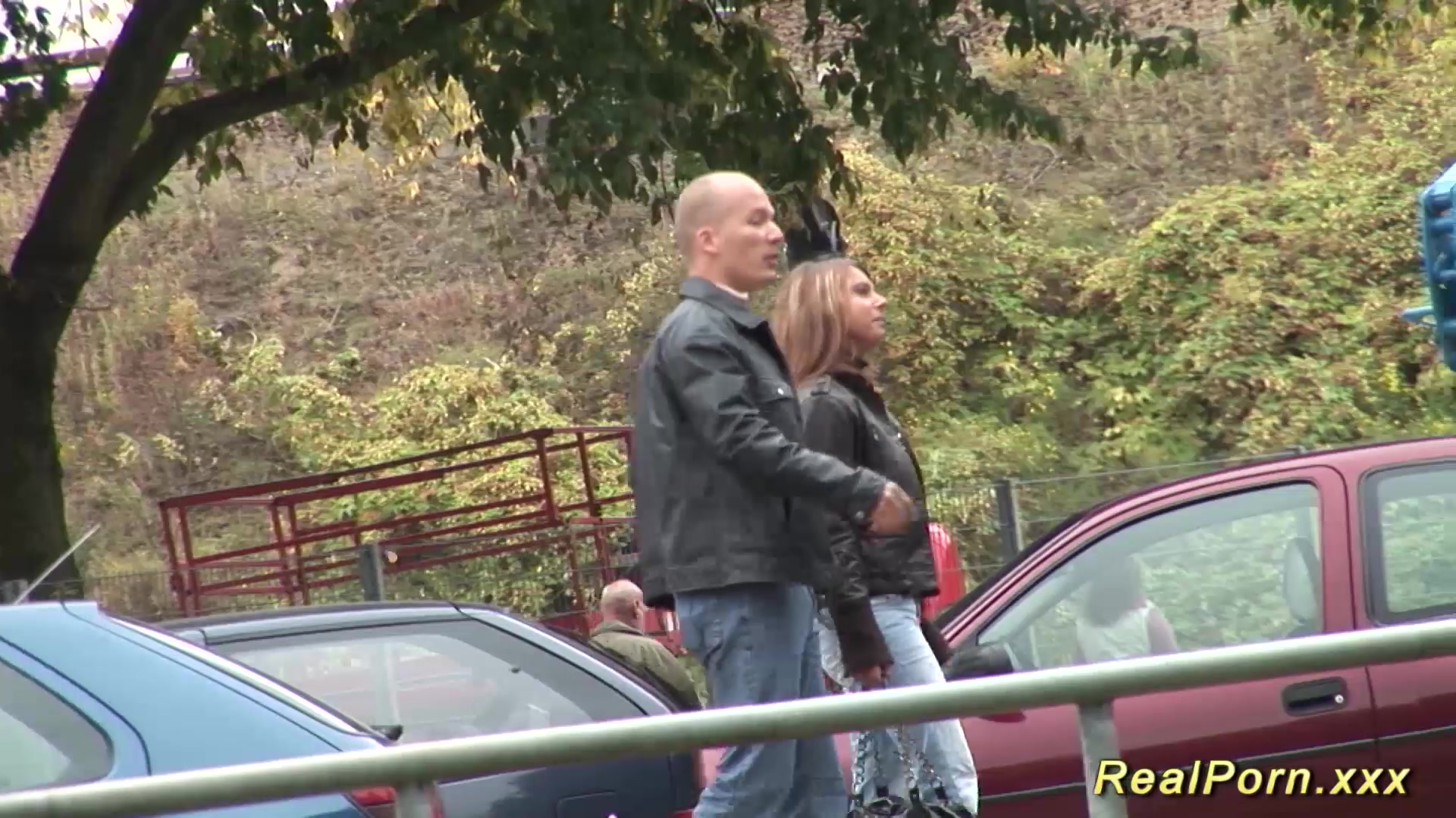 German Stepmom picked up for outdoor sex