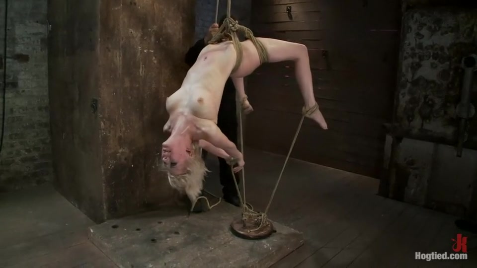 Hot blond suffers though a Category 5 inverted suspension.How many orgasms can she take?