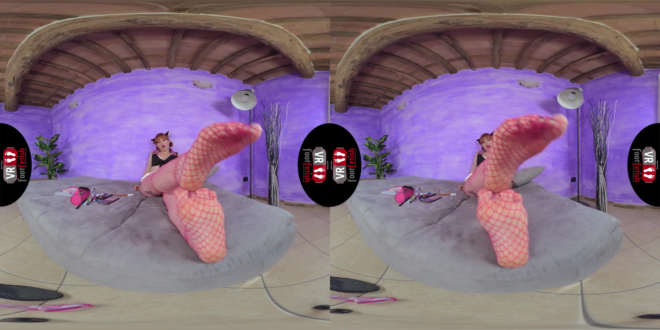 Drop-Dead Gorgeous Ammalia As A Super Sexy teen 18+ - Amateur Alt-Girl in Fishnet Stockings Foot Fetish VR