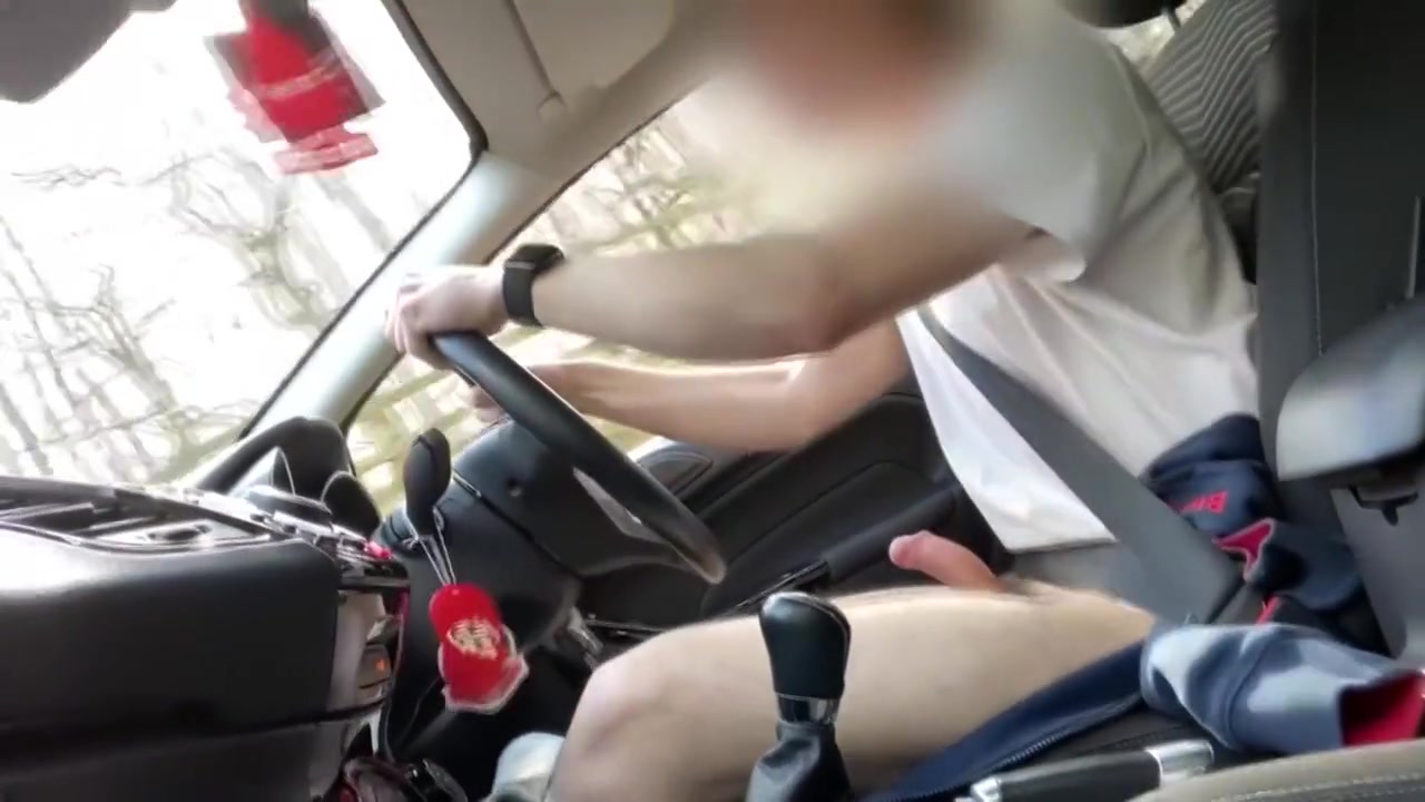 Caught Jerking Off Outside! teen 18+ Caught Jerking On Public Road After Drive!