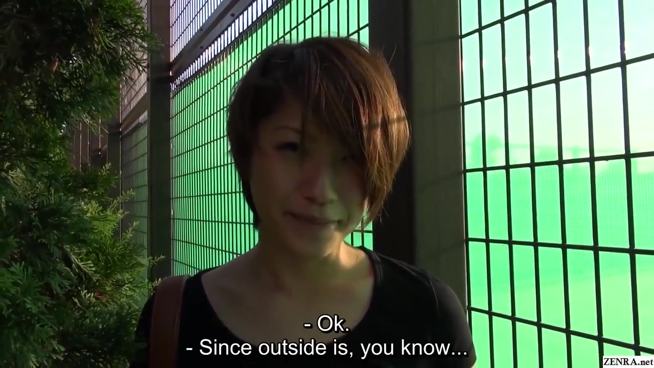 Gorgeous Short Hair And Naturally Tan Japanese Amateur Goes Out For A Walk Outside In Public Wearing Microscopic Hot Pants