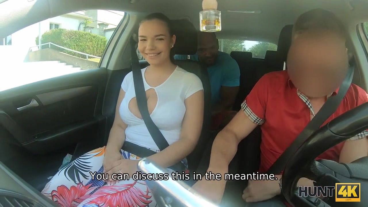 HUNT4K. Outdoor sex for cash makes happy hunter, girl, and her man