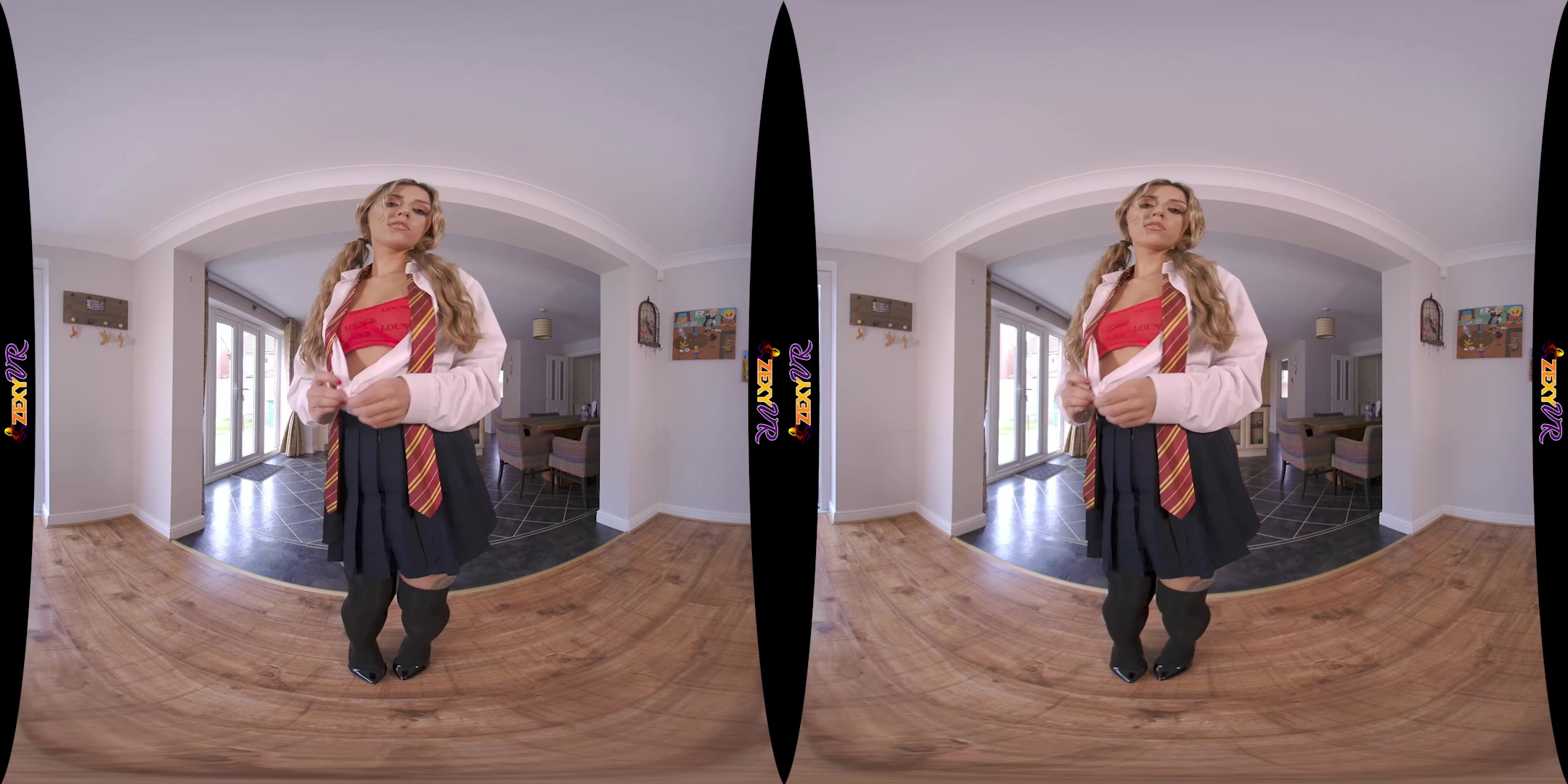 College Striptease featuring Louise K - ZexyVR