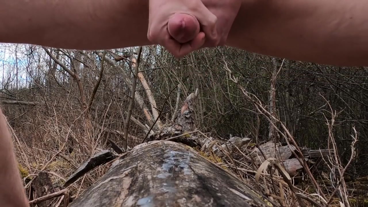 Twink With Huge Dick Emptying Massive Load Outdoors Johann Wood