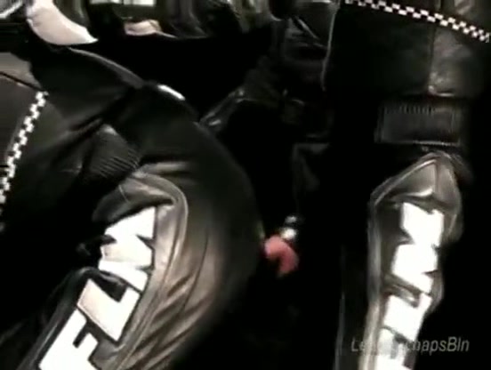 Biker gear fucking cum